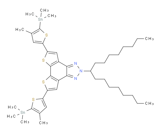 2-(heptadecan-9-yl)-5,8-bis(4-methyl-5-(trimethylstannyl)thiophen-2-yl)-2H-dithieno[3',2':3,4;2'',3'':5,6]benzo[1,2-d][1,2,3]triazole