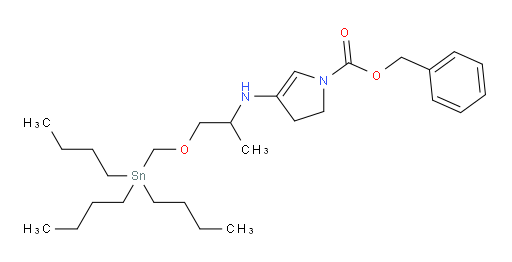 benzyl 4-((1-((tributylstannyl)methoxy)propan-2-yl)amino)-2,3-dihydro-1H-pyrrole-1-carboxylate