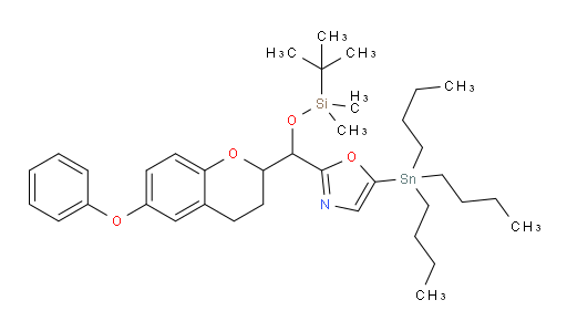 2-(((tert-butyldimethylsilyl)oxy)(6-phenoxychroman-2-yl)methyl)-5-(tributylstannyl)oxazole
