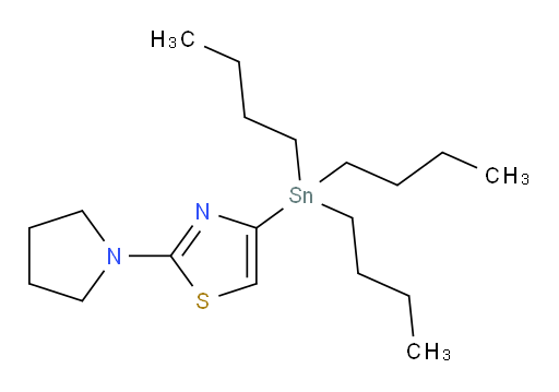 2-(pyrrolidin-1-yl)-4-(tributylstannyl)thiazole