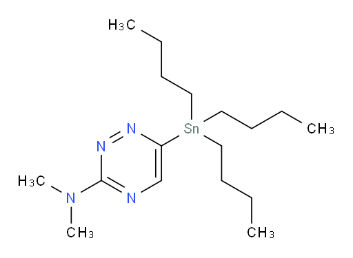 N,N-dimethyl-6-(tributylstannyl)-1,2,4-triazin-3-amine