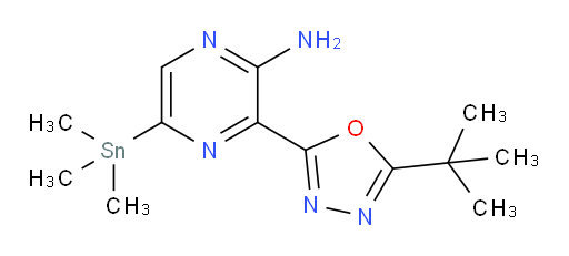 3-(5-(tert-butyl)-1,3,4-oxadiazol-2-yl)-5-(trimethylstannyl)pyrazin-2-amine