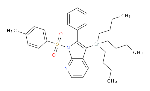 2-phenyl-1-tosyl-3-(tributylstannyl)-1H-pyrrolo[2,3-b]pyridine