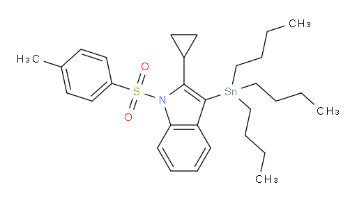 2-cyclopropyl-1-tosyl-3-(tributylstannyl)-1H-indole