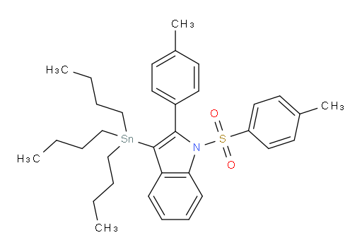 2-(对甲苯基)-1-对甲苯磺酰基-3-(三丁基锡基)-1H-吲哚