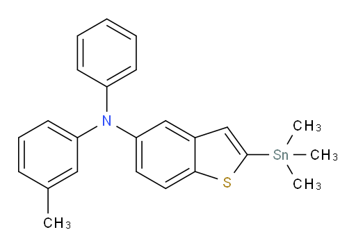 N-phenyl-N-(m-tolyl)-2-(trimethylstannyl)benzo[b]thiophen-5-amine