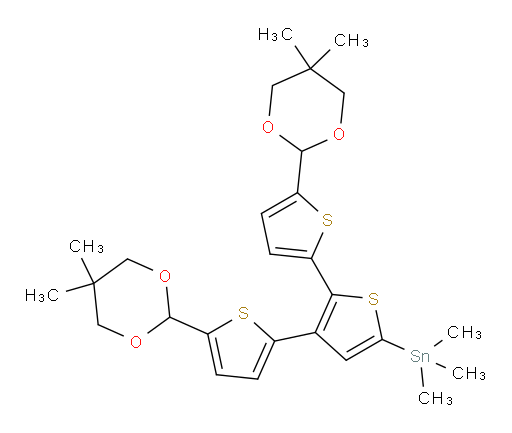 (5,5''-bis(5,5-dimethyl-1,3-dioxan-2-yl)-[2,2':3',2''-terthiophen]-5'-yl)trimethylstannane