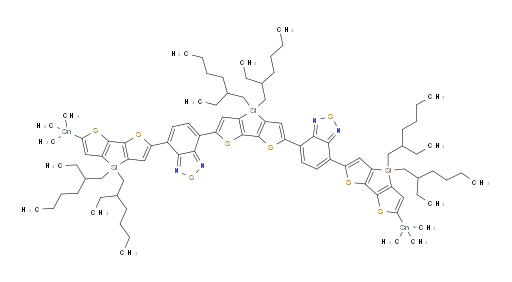 7,7'-(4,4-bis(2-ethylhexyl)-4H-silolo[3,2-b:4,5-b']dithiophene-2,6-diyl)bis(4-(4,4-bis(2-ethylhexyl)-6-(trimethylstannyl)-4H-silolo[3,2-b:4,5-b']dithiophen-2-yl)benzo[c][1,2,5]thiadiazole)