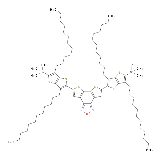 5,8-bis(3,6-didodecyl-5-(trimethylstannyl)thieno[3,2-b]thiophen-2-yl)dithieno[3',2':3,4;2'',3'':5,6]benzo[1,2-c][1,2,5]oxadiazole