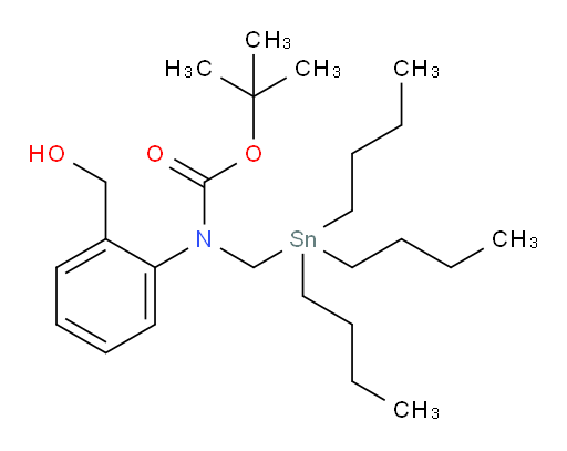 tert-butyl (2-(hydroxymethyl)phenyl)((tributylstannyl)methyl)carbamate