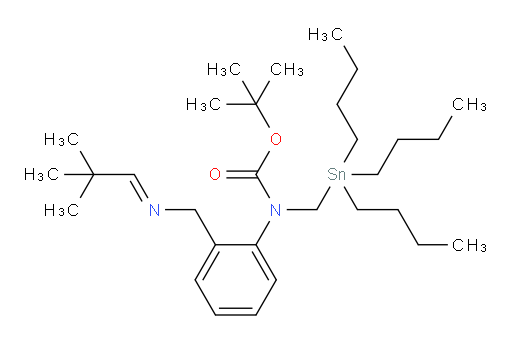 (E)-tert-butyl (2-(((2,2-dimethylpropylidene)amino)methyl)phenyl)((tributylstannyl)methyl)carbamate