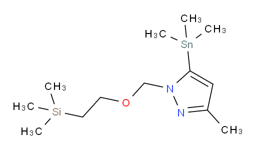 3-methyl-1-((2-(trimethylsilyl)ethoxy)methyl)-5-(trimethylstannyl)-1H-pyrazole