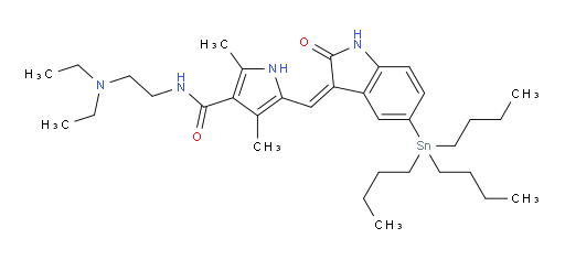 (Z)-N-(2-(二乙氨基)乙基)-2,4-二甲基-5-((2-氧代-5-(三丁基锡基)吲哚啉-3-亚基)甲基)-1H-吡咯-3-甲酰胺