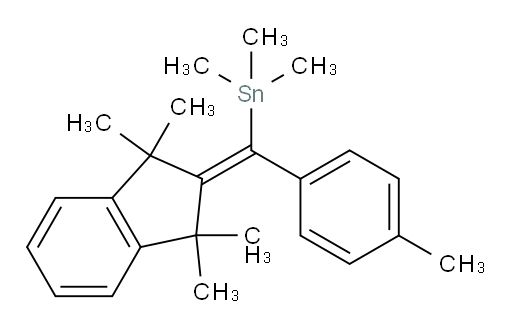 trimethyl((1,1,3,3-tetramethyl-1H-inden-2(3H)-ylidene)(p-tolyl)methyl)stannane