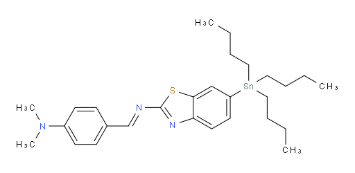 (E)-N-(4-(dimethylamino)benzylidene)-6-(tributylstannyl)benzo[d]thiazol-2-amine