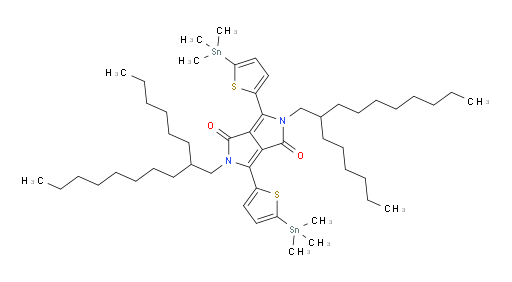 2,5-bis(2-hexyldecyl)-3,6-bis(5-(trimethylstannyl)thiophen-2-yl)pyrrolo[3,4-c]pyrrole-1,4(2H,5H)-dione