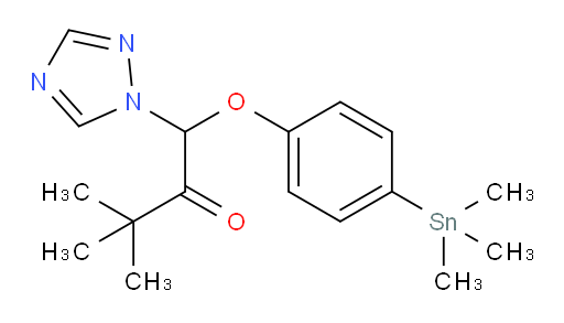 3,3-dimethyl-1-(1H-1,2,4-triazol-1-yl)-1-(4-(trimethylstannyl)phenoxy)butan-2-one