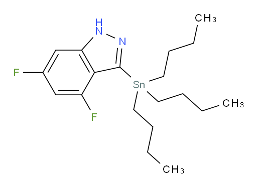4,6-difluoro-3-(tributylstannyl)-1H-indazole