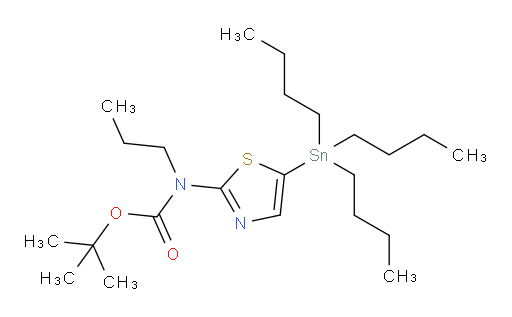 tert-butyl propyl(5-(tributylstannyl)thiazol-2-yl)carbamate