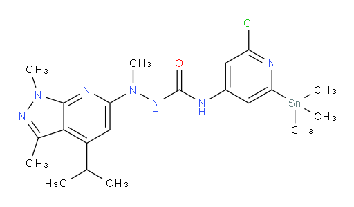 N-(2-chloro-6-(trimethylstannyl)pyridin-4-yl)-2-(4-isopropyl-1,3-dimethyl-1H-pyrazolo[3,4-b]pyridin-6-yl)-2-methylhydrazinecarboxamide