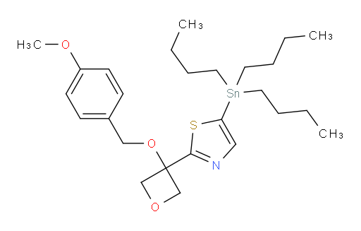 2-(3-((4-methoxybenzyl)oxy)oxetan-3-yl)-5-(tributylstannyl)thiazole