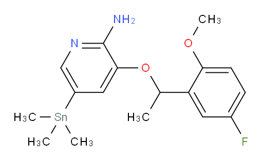 3-(1-(5-fluoro-2-methoxyphenyl)ethoxy)-5-(trimethylstannyl)pyridin-2-amine