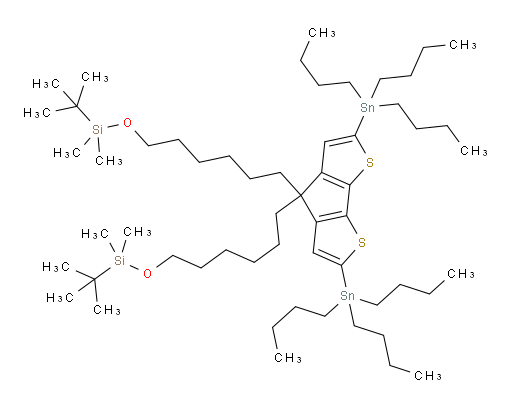 (((2,6-bis(tributylstannyl)-4H-cyclopenta[1,2-b:5,4-b']dithiophene-4,4-diyl)bis(hexane-6,1-diyl))bis(oxy))bis(tert-butyldimethylsilane)