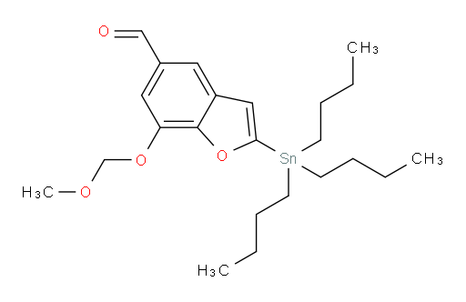 7-(methoxymethoxy)-2-(tributylstannyl)benzofuran-5-carbaldehyde