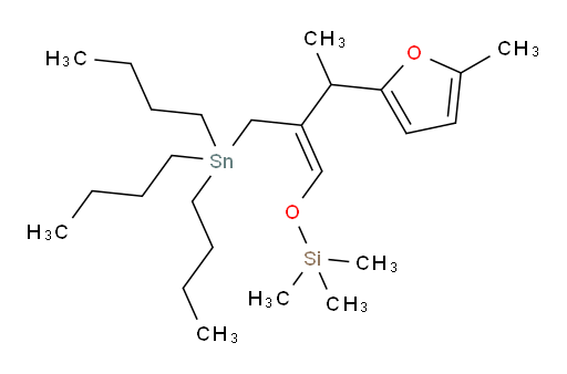 (Z)-trimethyl((3-(5-methylfuran-2-yl)-2-((tributylstannyl)methyl)but-1-en-1-yl)oxy)silane