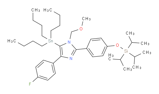 4-(4-fluorophenyl)-1-(methoxymethyl)-5-(tributylstannyl)-2-(4-((triisopropylsilyl)oxy)phenyl)-1H-imidazole