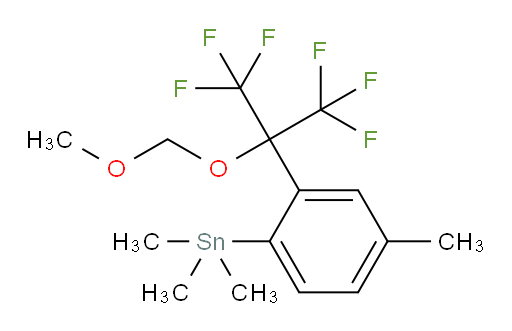 (2-(1,1,1,3,3,3-hexafluoro-2-(methoxymethoxy)propan-2-yl)-4-methylphenyl)trimethylstannane