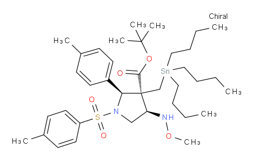 (2S,3S,4R)-tert-butyl 4-(methoxyamino)-2-(p-tolyl)-1-tosyl-3-((tributylstannyl)methyl)pyrrolidine-3-carboxylate