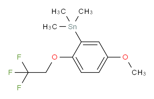 (5-methoxy-2-(2,2,2-trifluoroethoxy)phenyl)trimethylstannane