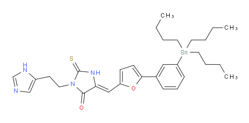 (Z)-3-(2-(1H-imidazol-5-yl)ethyl)-2-thioxo-5-((5-(3-(tributylstannyl)phenyl)furan-2-yl)methylene)imidazolidin-4-one