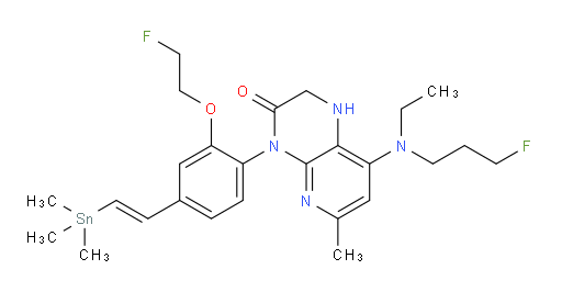 (E)-8-(乙基(3-氟丙基)氨基)-4-(2-(2-氟乙氧基)-4-(2-(三甲基锡基)乙烯基)苯基)-6-甲基-1,2-二氢吡啶并[2,3-b]吡嗪-3(4H)-酮