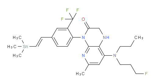 (E)-8-((3-氟丙基)(丙基)氨基)-6-甲基-4-(2-(三氟甲基)-4-(2-(三甲基锡基)乙烯基)苯基)-1,2-二氢吡啶并[2,3-b]吡嗪-3(4H)-酮