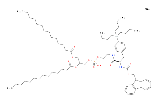 3-(((2-((R)-2-((((9H-fluoren-9-yl)methoxy)carbonyl)amino)-3-(4-(tributylstannyl)phenyl)propanamido)ethoxy)(hydroxy)phosphoryl)oxy)propane-1,2-diyl ditetradecanoate