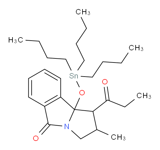 2-methyl-1-propionyl-9b-((tributylstannyl)oxy)-2,3-dihydro-1H-pyrrolo[2,1-a]isoindol-5(9bH)-one