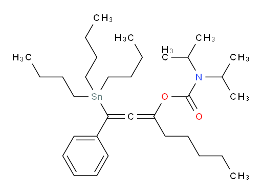 1-phenyl-1-(tributylstannyl)octa-1,2-dien-3-yl diisopropylcarbamate