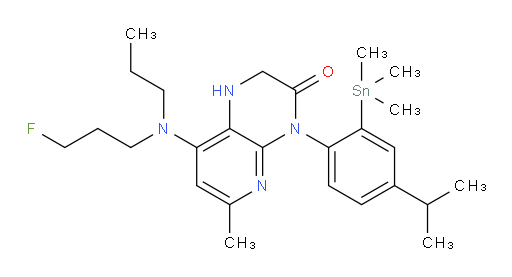 8-((3-fluoropropyl)(propyl)amino)-4-(4-isopropyl-2-(trimethylstannyl)phenyl)-6-methyl-1,2-dihydropyrido[2,3-b]pyrazin-3(4H)-one