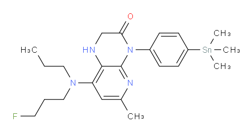 8-((3-fluoropropyl)(propyl)amino)-6-methyl-4-(4-(trimethylstannyl)phenyl)-1,2-dihydropyrido[2,3-b]pyrazin-3(4H)-one