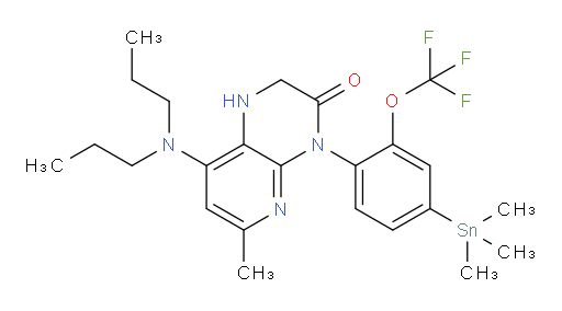 8-(dipropylamino)-6-methyl-4-(2-(trifluoromethoxy)-4-(trimethylstannyl)phenyl)-1,2-dihydropyrido[2,3-b]pyrazin-3(4H)-one