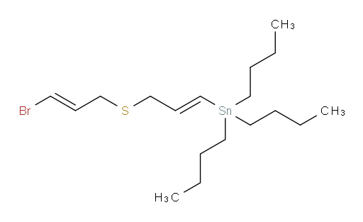 ((E)-3-(((E)-3-bromoallyl)thio)prop-1-en-1-yl)tributylstannane