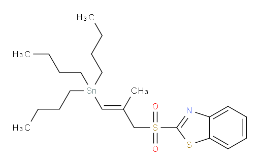 (E)-2-((2-methyl-3-(tributylstannyl)allyl)sulfonyl)benzo[d]thiazole