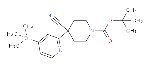 tert-butyl 4-cyano-4-(4-(trimethylstannyl)pyridin-2-yl)piperidine-1-carboxylate