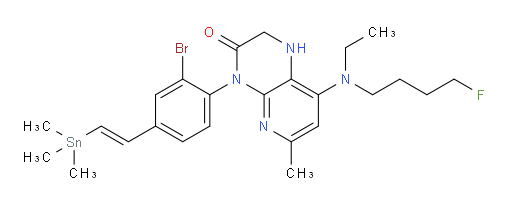 (E)-4-(2-溴-4-(2-(三甲基锡基)乙烯基)苯基)-8-(乙基(4-氟丁基)氨基)-6-甲基-1,2-二氢吡啶并[2,3-b]吡嗪-3(4H)-酮