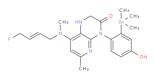 (E)-8-((4-fluorobut-2-en-1-yl)(methyl)amino)-4-(4-hydroxy-2-(trimethylstannyl)phenyl)-6-methyl-1,2-dihydropyrido[2,3-b]pyrazin-3(4H)-one
