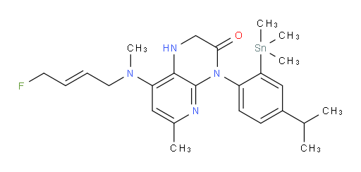 (E)-8-((4-fluorobut-2-en-1-yl)(methyl)amino)-4-(4-isopropyl-2-(trimethylstannyl)phenyl)-6-methyl-1,2-dihydropyrido[2,3-b]pyrazin-3(4H)-one