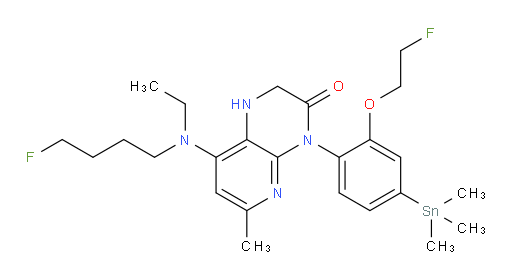 8-(ethyl(4-fluorobutyl)amino)-4-(2-(2-fluoroethoxy)-4-(trimethylstannyl)phenyl)-6-methyl-1,2-dihydropyrido[2,3-b]pyrazin-3(4H)-one