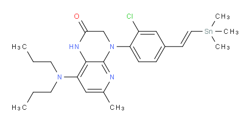 (E)-4-(2-chloro-4-(2-(trimethylstannyl)vinyl)phenyl)-8-(dipropylamino)-6-methyl-3,4-dihydropyrido[2,3-b]pyrazin-2(1H)-one
